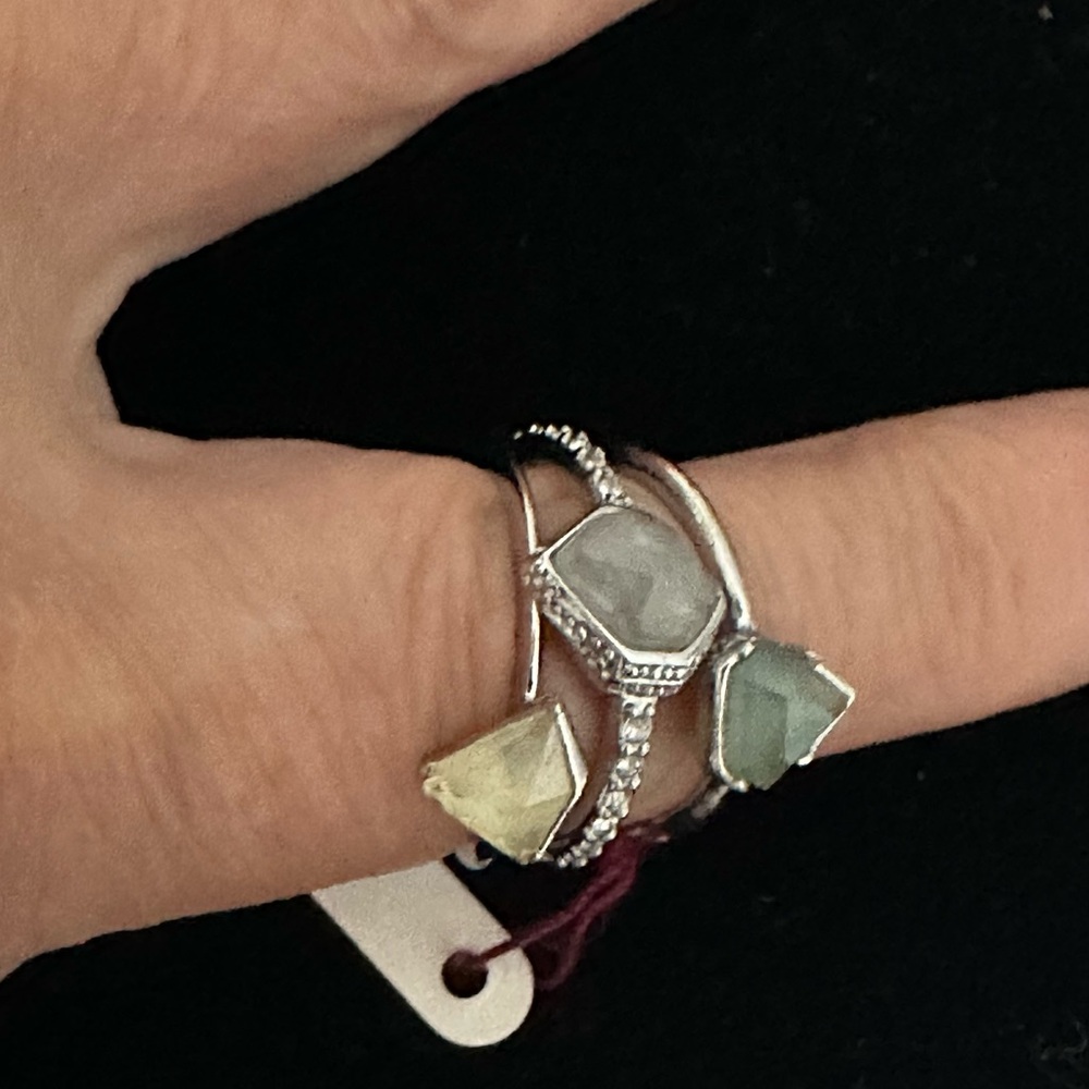 Chloe + Isabel Silver Gray Handcrafted Ring